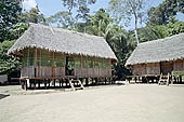 Manu reserve, dwellings of indios families, selling  artefacts to the tourists.